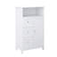 Armoire de rangement pour salle de bain avec 3 tiroirs et 1 porte - blanc