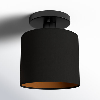 Saskia Single Light Fabric Semi Flush Mount