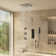 16" Flush Mounted 4-Function Thermostatic Luxury Complete Shower System with LED and Bluetooth Music