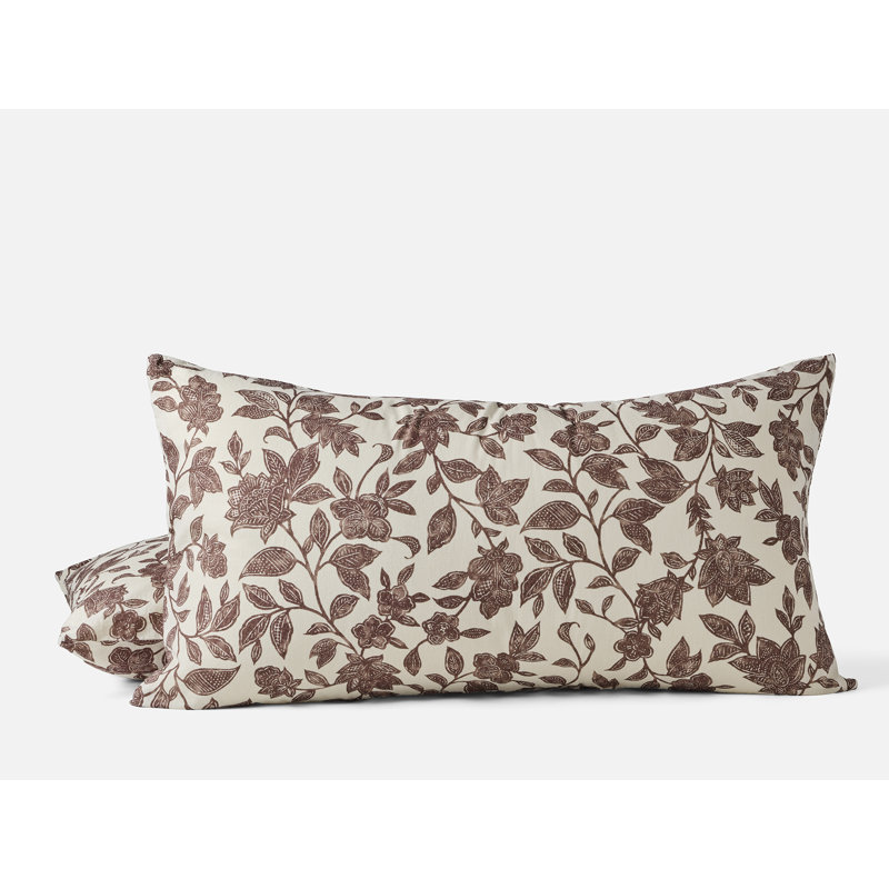 Ophelia Print Sham Euro Midnight Indigo, King, Mulberry