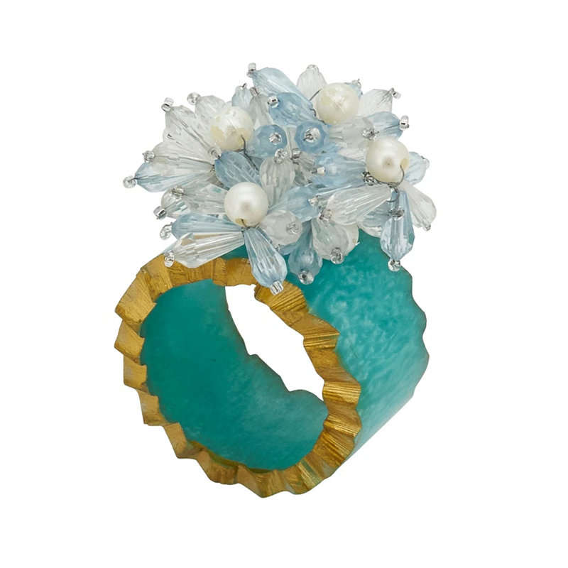 Porte-serviettes en résine, Turquoise