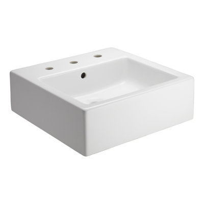 Lavabo de salle de bain vasque carré avec trop-plein Patricia