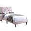 Lit double avec tête de lit réglable 1pc, mobilier de chambre en velours rose clair pour les jeunes-924465822-924465821