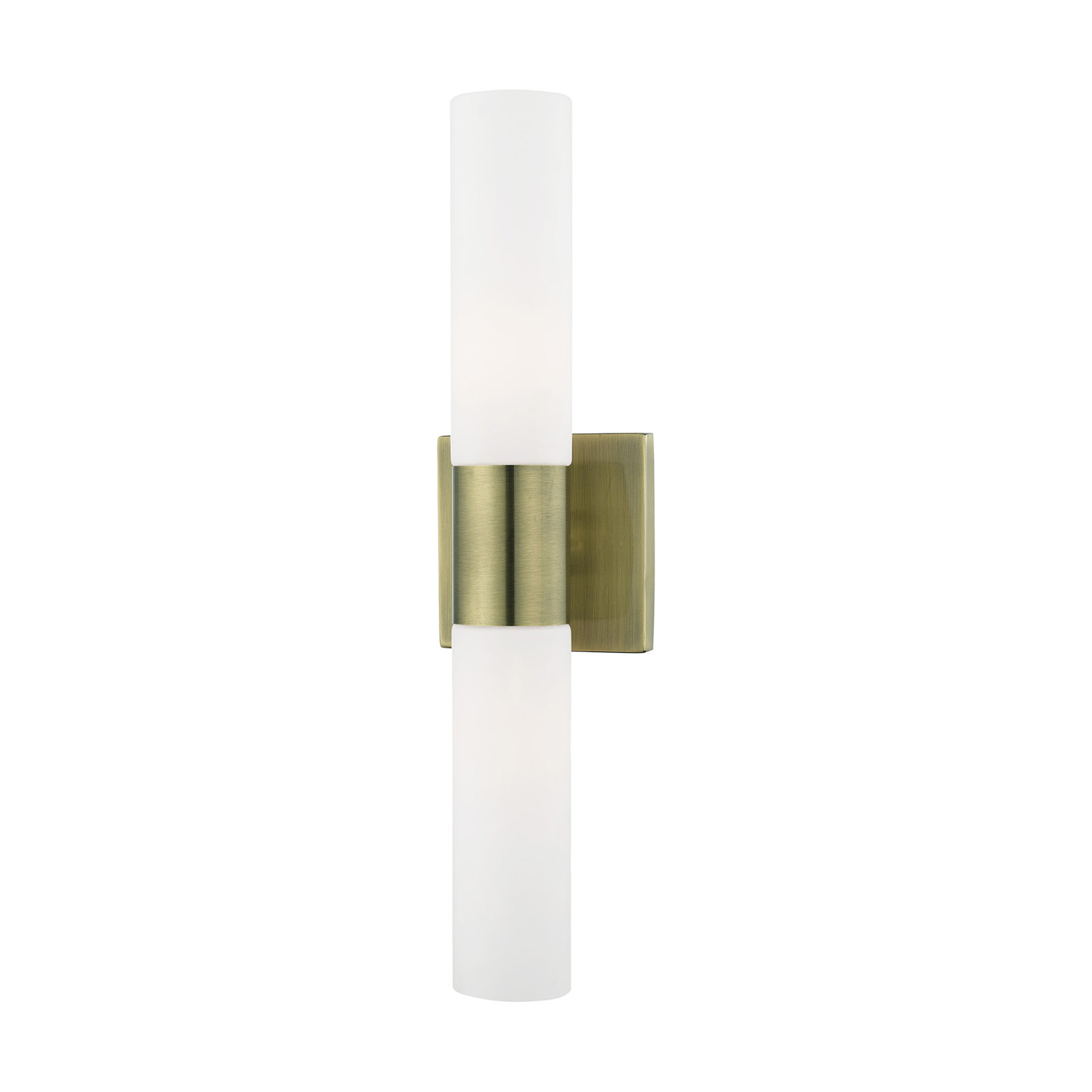 Cailum 2 Light Dimmable Vanity Light, Antique Brass