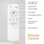 Ventilateur de plafond moderne à 5 pales avec lumière DEL et télécommande Derick-369074901-362760974