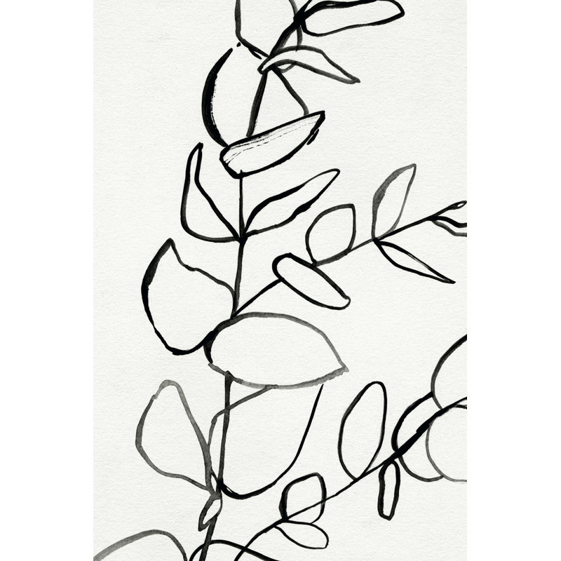 Sprig Shape II by Victoria Barnes - Wrapped Canvas Painting, 30cm H x 20cm W