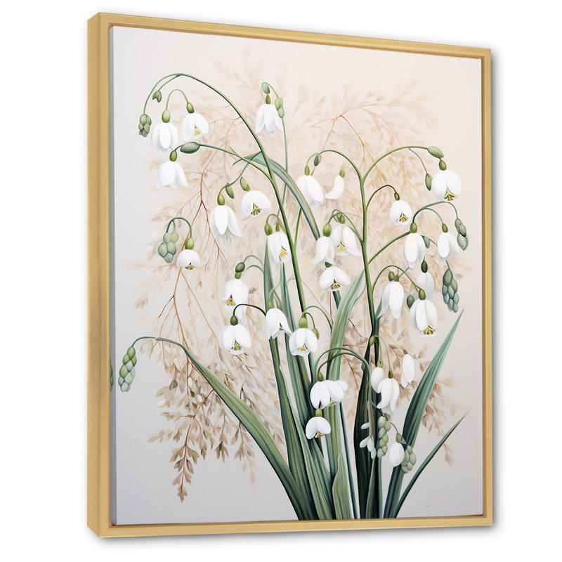 Neige au clair de lune Galanthus Nivalis, Cadre naturel flottant, H 44 po x l 34 po