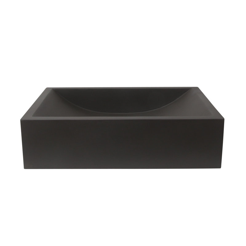 Barclay Eldon 13.875'' Concrete Rectangular Bathroom Sink, Gray