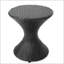 Table d'appoint d'extérieur en osier de 16 pouces en osier brun durable et élégante pour le patio et le jardin
