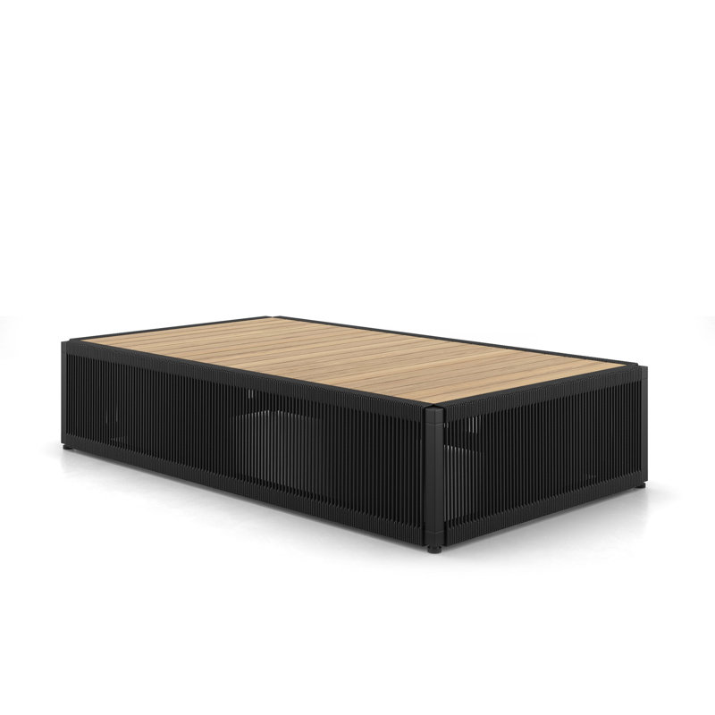 Table basse Fifer en teck / noir