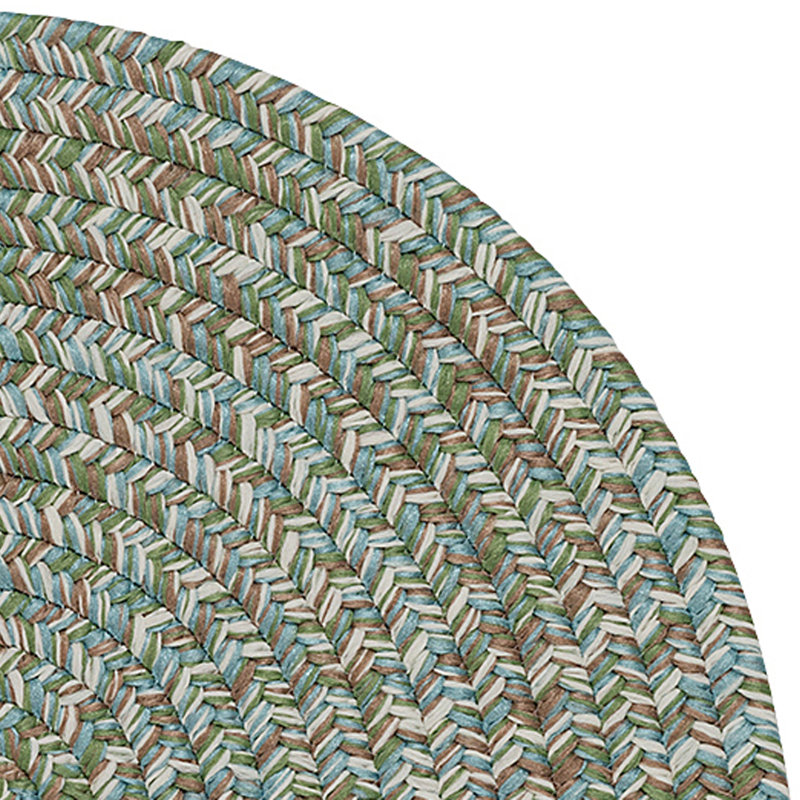 Tapis réversible intérieur / extérieur Freels - bleu clair, Ovale 3 pi x 5 pi