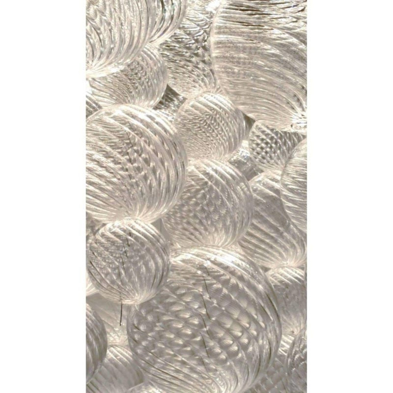 Lustre suspendu en verre de Murano, Bronze antique, H 38 po x l 23 po x P 23 po, Transparent lisse