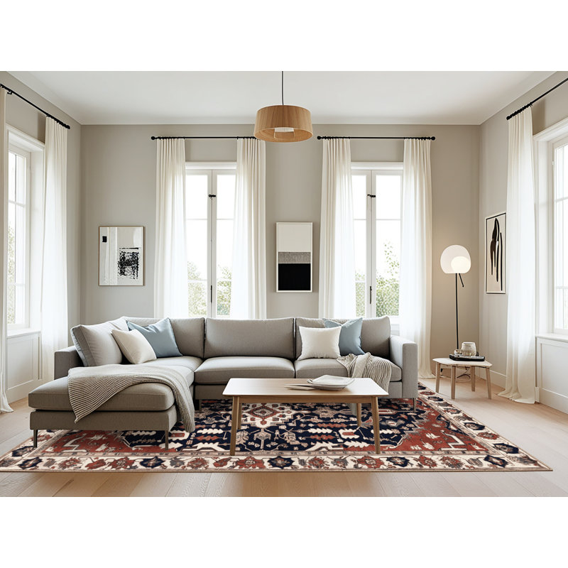 Tapis brun lavable à la machine, Rectangle 6 pi x 9 pi