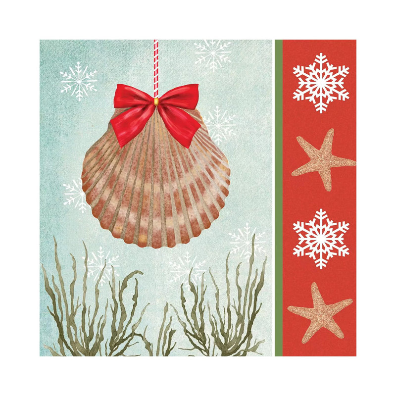 Christmas Coastal I by Jade Reynolds - Wrapped Canvas Print, 45.72 cm H x 45.72 cm W x 1.91 cm D