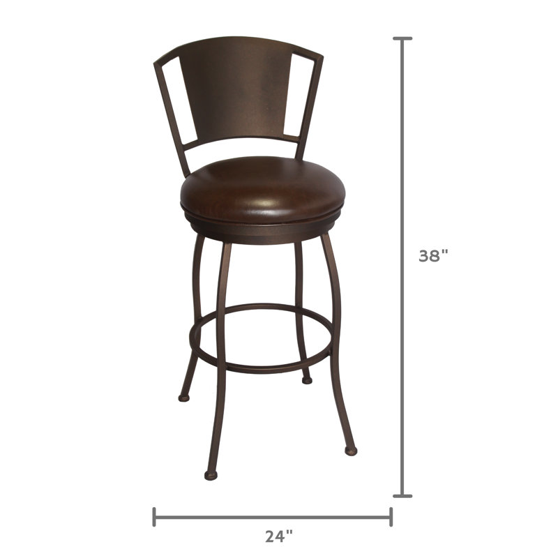 Swivel Upholstered Counter Stool with Metal Frame, Counter Stool (26" Seat Height)