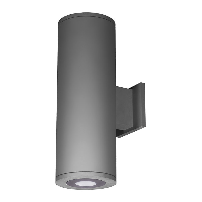 Tube Architectural 2 - Light LED Outdoor Armed Sconce, 3500K, Graphite