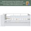 Lit de jour multifonctionnel avec tiroirs et lit gigogne, tête de lit et tables, station de charge USB-702279808