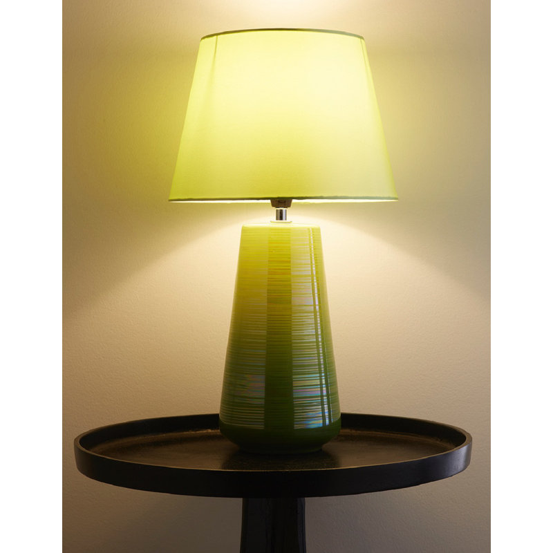 Bryndan Ceramic Table Lamp, Green