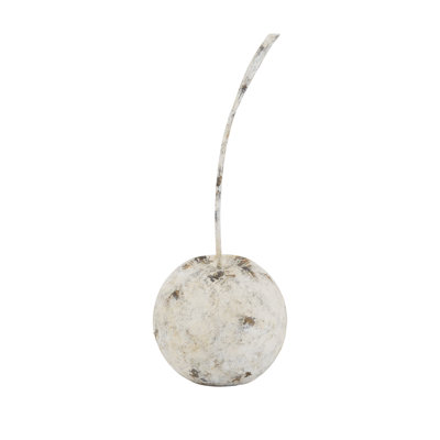 D9X23" Distressed White Iron Cherry Sculpture