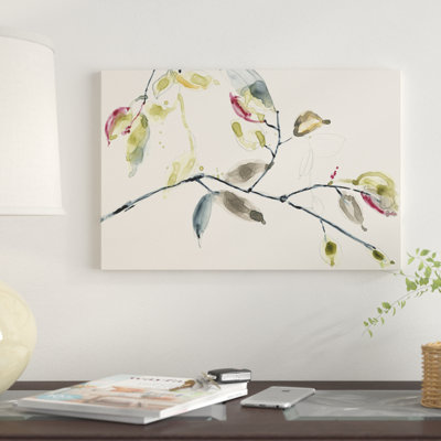 «Leaf Branch II» par Jennifer Goldberger, reproduction d'art graphique sur toile