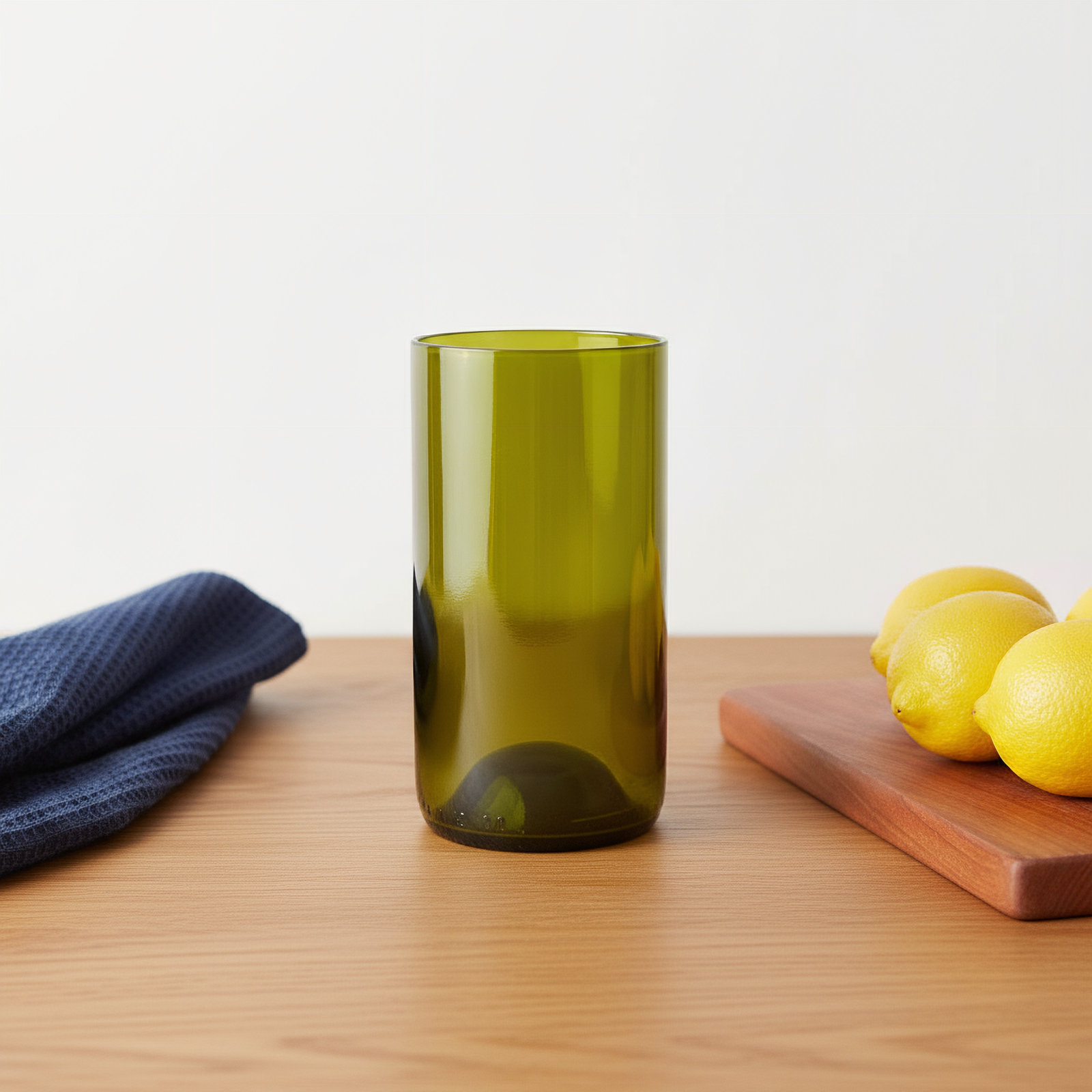 Tompson Drinking Glass (Set of 6), Olive Green, 16 oz