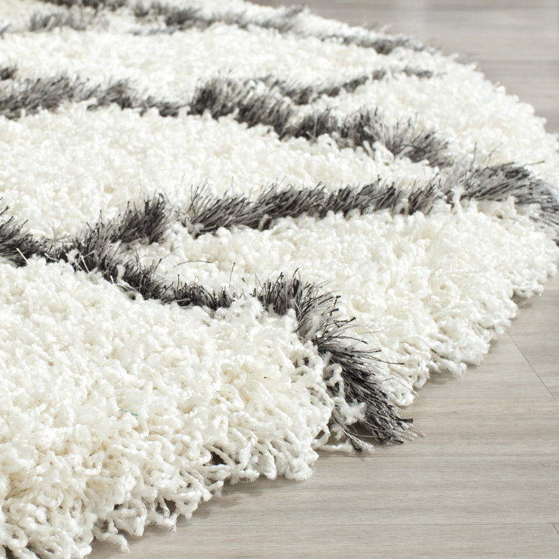 Sg-Msg-Moroccan Shag Performance Geometric Rug, Round 5'