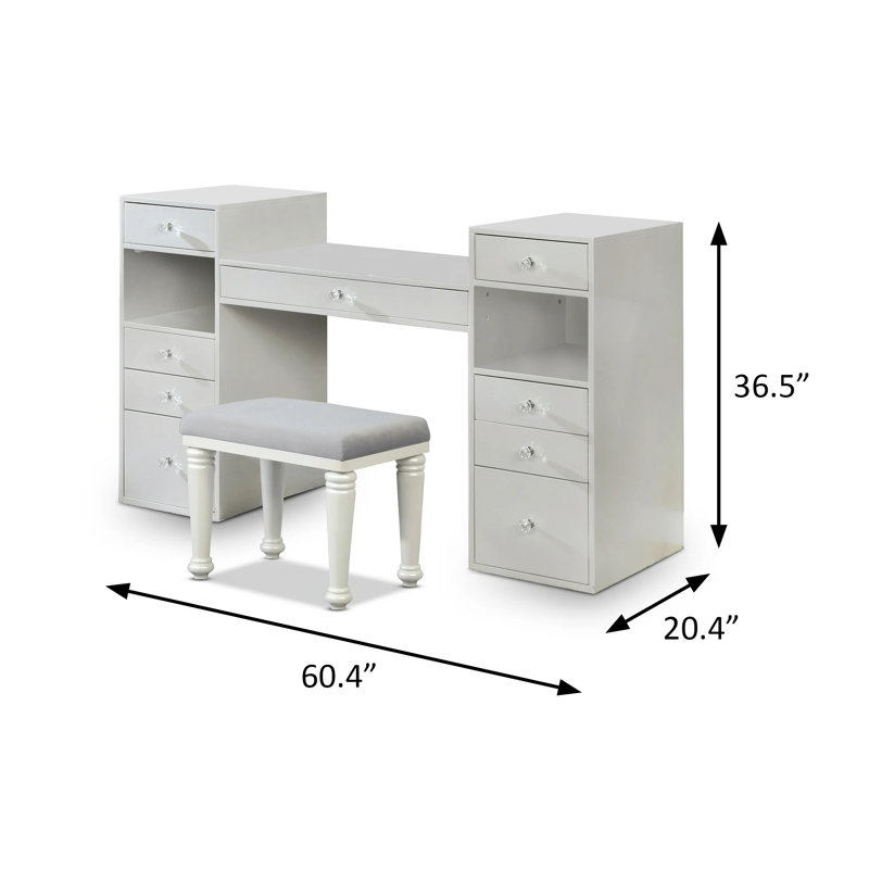 Ensemble de meuble-lavabo l 60,6 po, blanc, Blanc