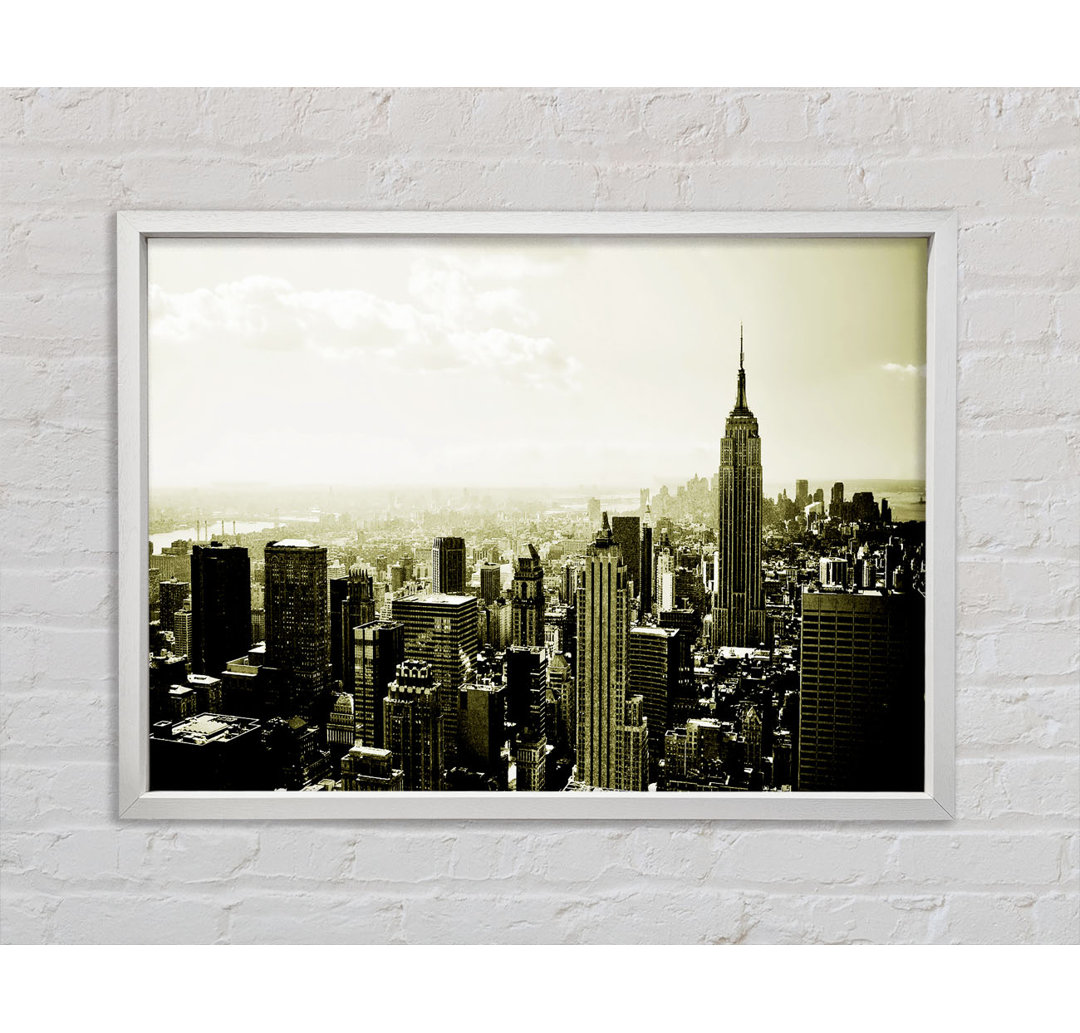 New York Skyline Sepia - Druck