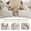 Canapé modulaire en L 118 po avec coussins décoratifs et repose-pieds de 118 po de largeur-131081007