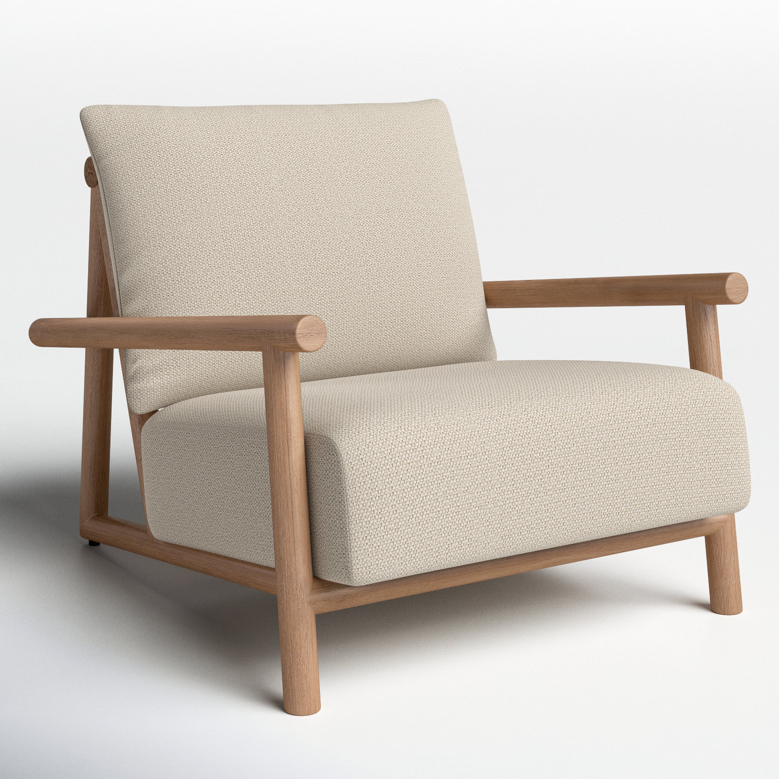 Ingo Teak Outdoor Lounge Chair, Natural Teak
