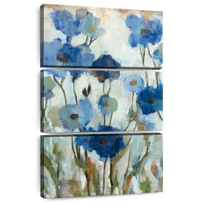 Harnek floral abstrait bleu II