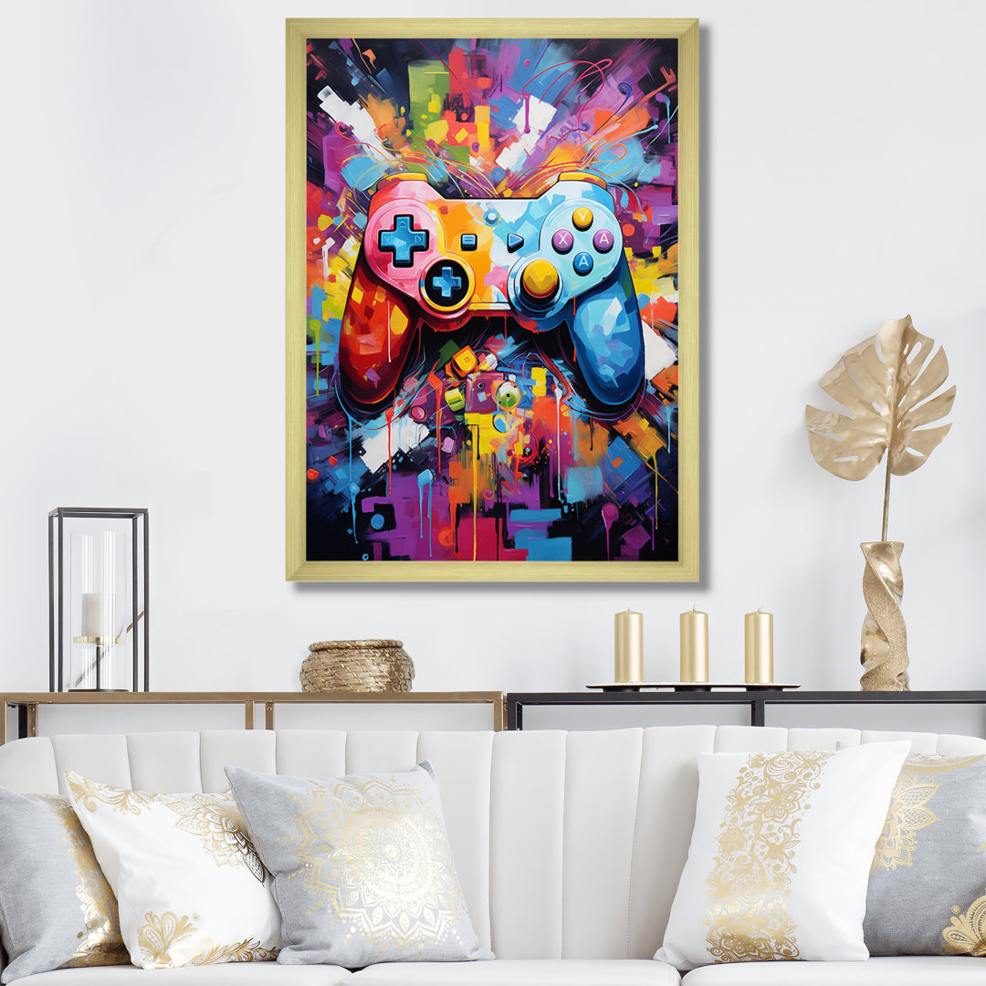 Video Game Pixel Pop I - Video Games Canvas Prints Grovelane 
