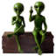 Ensemble de 2 statues de jardin Anketell-719820450
