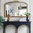 Arched Wall Mirror with Ornate Gold Frame-2029941519