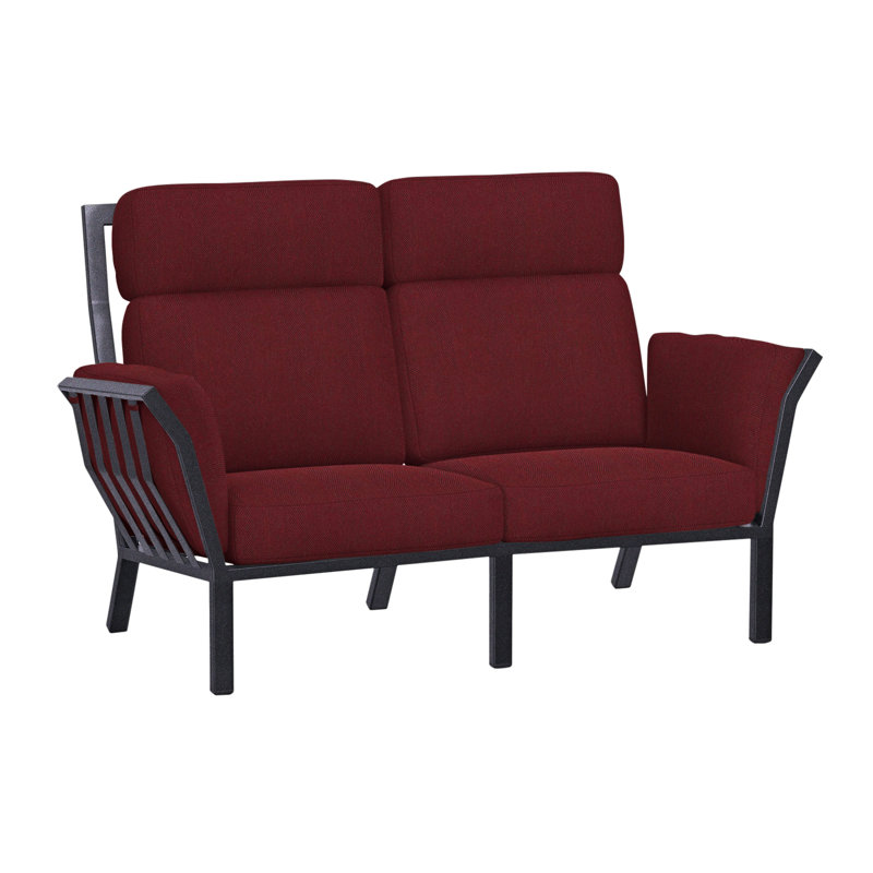 Aris Outdoor 2 - Seat Loveseat, Graphite, Flagship Stone Sunbrella®