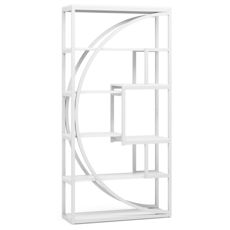 Bibliothèque étagère de 70,47 po de hauteur à 5 niveaux avec 8 tablettes ouvertes pour le salon et la chambre à coucher