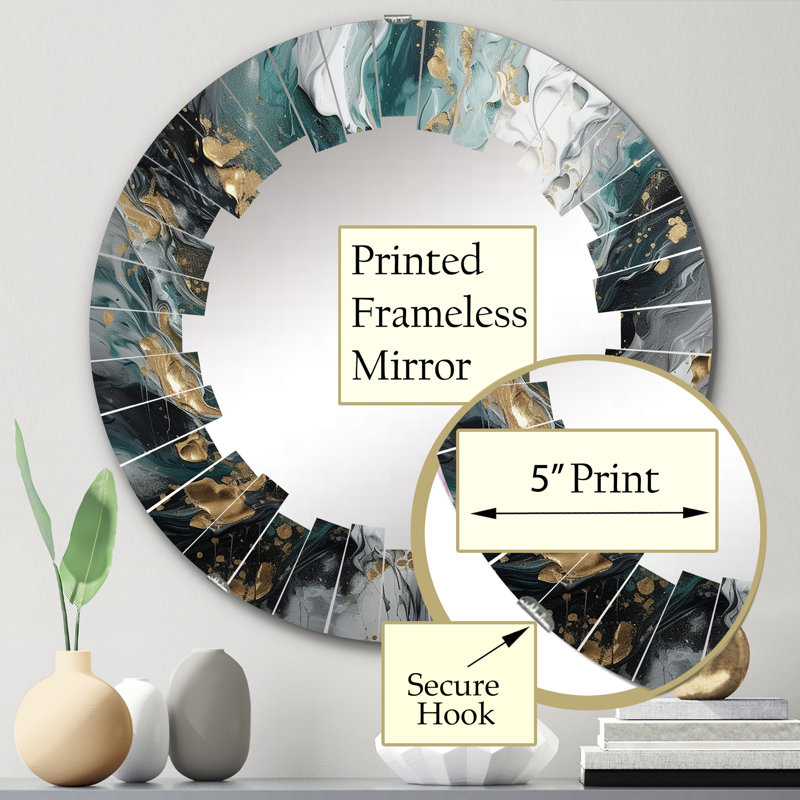 Miroir mural Zelina, 24 po x 24 po
