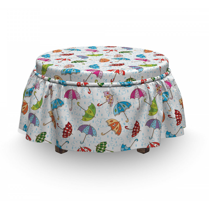 Housse pour repose-pieds parasol doodle