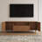 71" Mid-Century Modern TV Stand, Rectangular Slatted Wood Media Console with Open Storage
