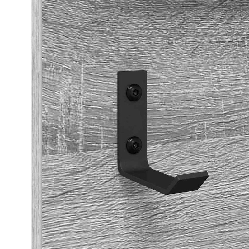 Wall-Mounted Coat Rack With Shelf 70 X 10 X 90 Cm, Grey Sonoma