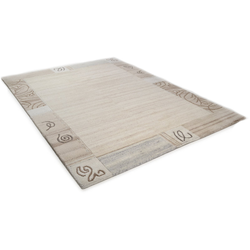 Roseboom Rectangle Wool Hand Woven Area Rug, Rectangular 60 x 90cm