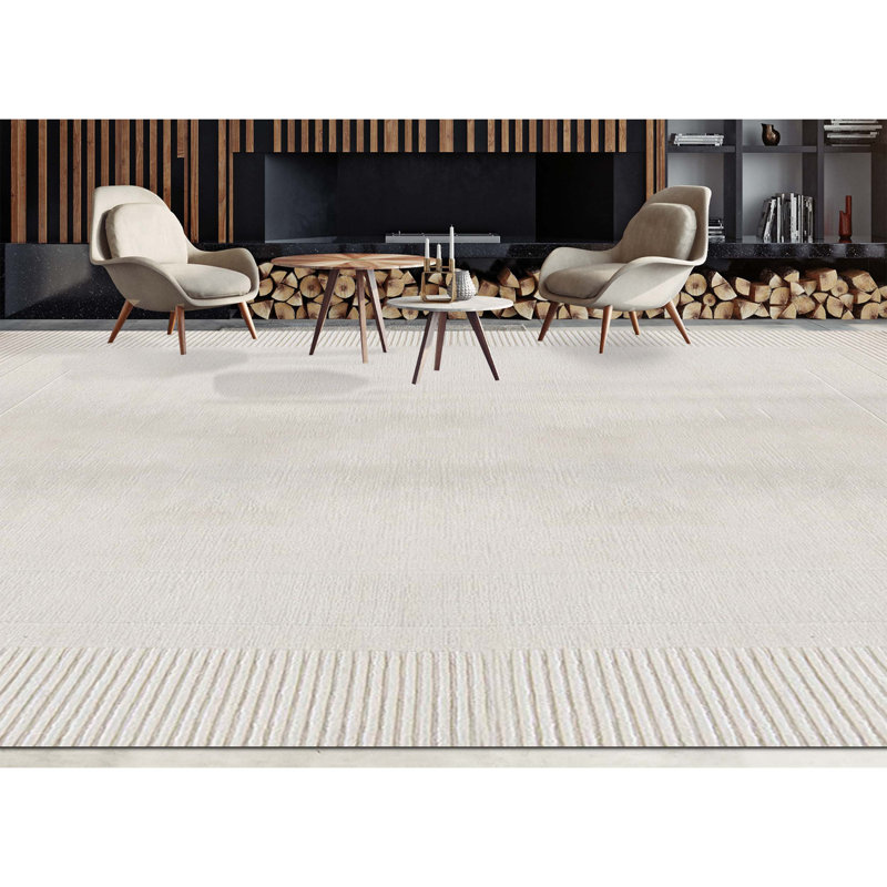 Wool Area Rug in White