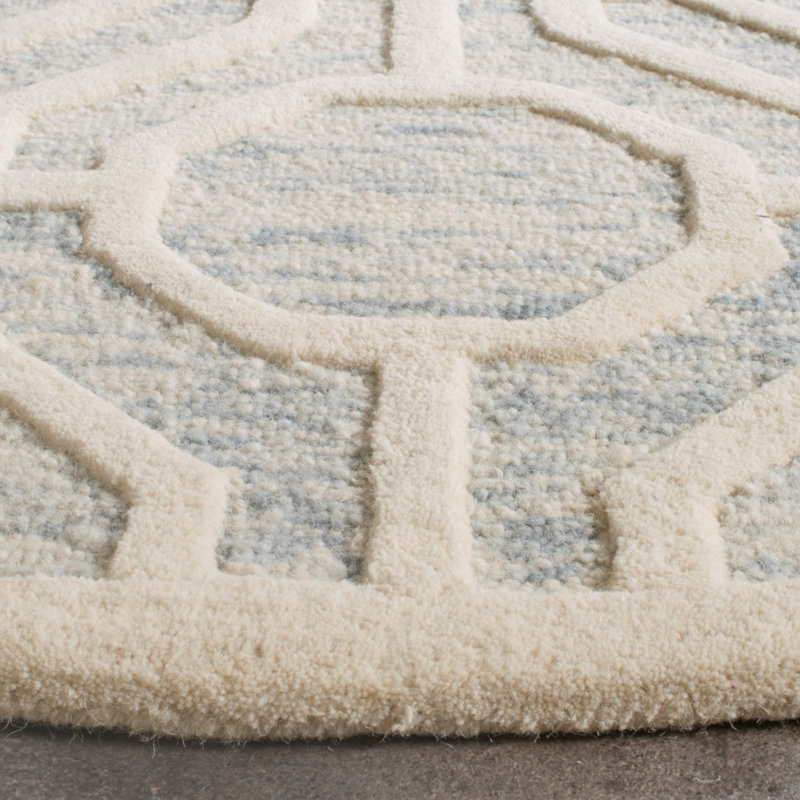 Tapis géométrique en laine touffeté à la main Deedgra, Rectangulaire 3 pi x 5 pi
