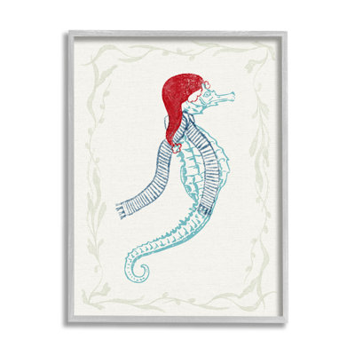 Coastal Christmas Seahorse Santa at-288