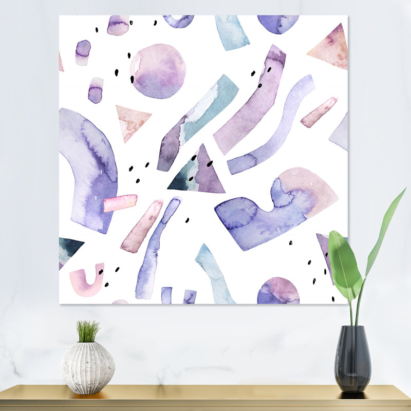Éléments d'art minimaliste, lavande mauve mauve rétro II, impression sur toile, H 36 po x l 36 po, Toile tendue