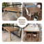 Table de salle à manger rectangulaire en bois massif-1432667037