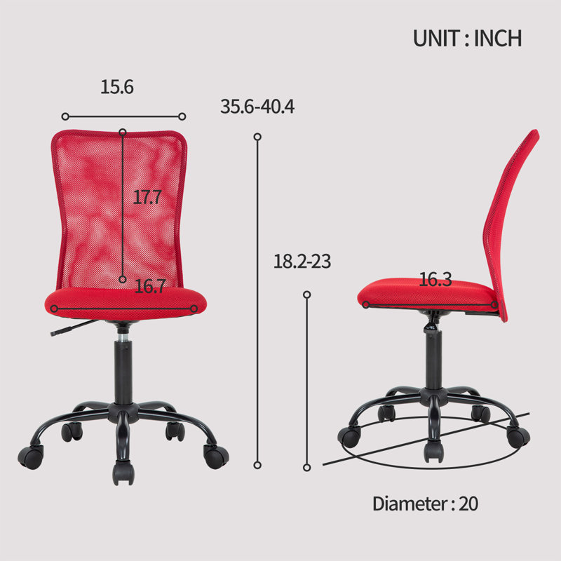Mesh Task Chair, Red