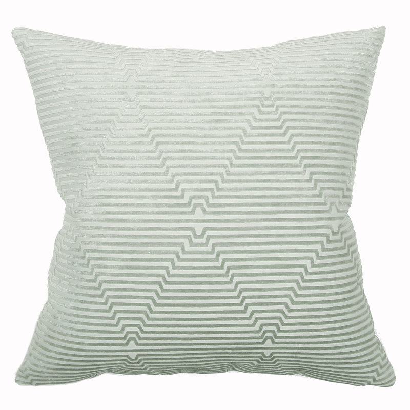 Shelburne Feathers Geometric Throw Pillow, Aqua