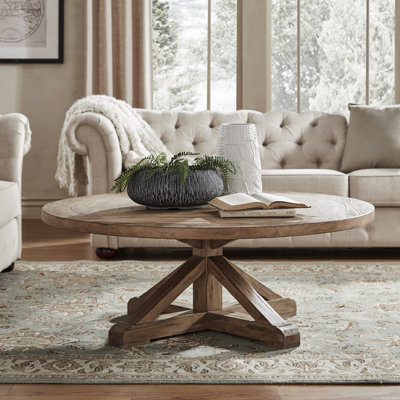 Ashbaugh Round Solid Wood Coffee Table