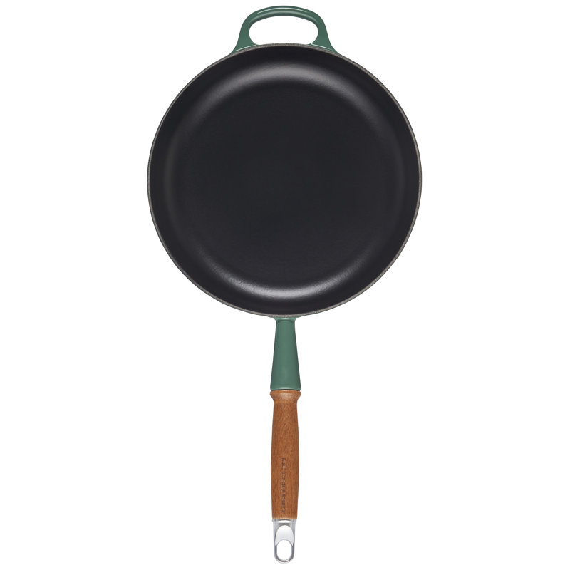 Le Creuset Enameled Cast Iron Alpine Wood Handle Fry Pan, 2.25Qt. - Flame, Artichaut